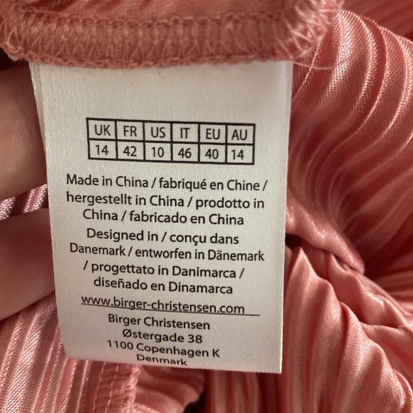 ROTATE Birger Christensen Number 7 Pleated Dress in Bridal Rose - Picture 10 of 14